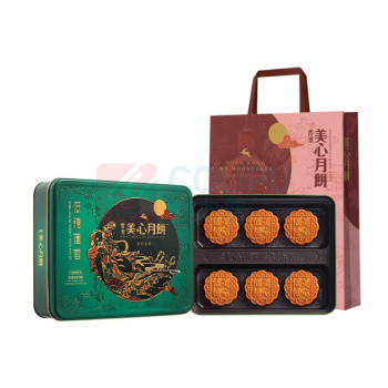 美心 Meixin 低糖蛋黄莲蓉月饼礼盒 540g 90g*6个/盒