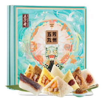 五芳斋 粽子 五芳九州礼盒 嘉兴特产 14粽+14g蜂蜜 1694g