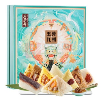 五芳斋 粽子 五芳九州礼盒 嘉兴特产 14粽+14g蜂蜜 1694g