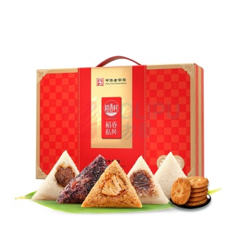 稻香村 端午香粽(A) 1.23kg 经典鲜肉粽 120g*2枚+黑米八宝粽 120g*2枚 润香豆沙粽 120g*2枚+金丝蜜枣粽 120g*2枚 清香原味粽 120g*1枚+桃酥 150g*1盒
