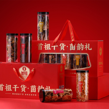 首祖 山珍干菌菇 菌韵礼礼盒 520g/盒