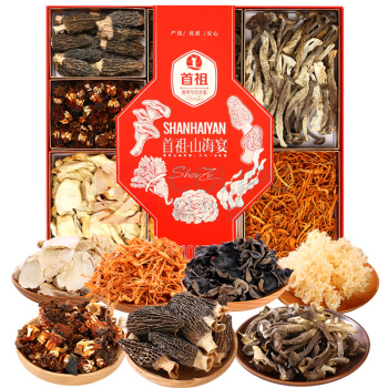 首祖 山珍干菌菇 山海宴礼盒 425g/盒
