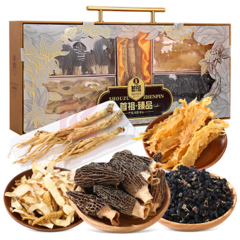 首祖 山珍菌菇干货 臻品礼盒 345g/盒
