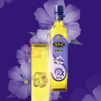 中粮福临门 营养家亚麻籽油礼盒 750ml*2