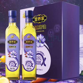 中粮福临门 营养家亚麻籽油礼盒 750ml*2