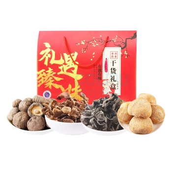 啟泰 珍菌颂福礼盒 580g (香菇200g木耳180g茶树菇100g猴头菇100g)