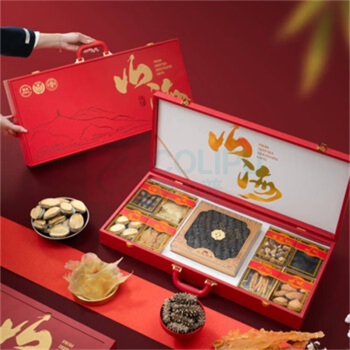 参天源 红盒过大连海参鲍鱼海鲜干货礼盒 九拼 山海红