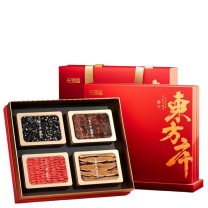 杞里香 四拼礼盒B 东方序 头茬枸杞100g+黑枸杞100g+灵芝片40g+红参片120g 新老包装随机发货