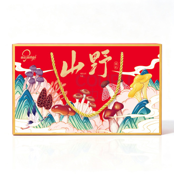 菌益 山野臻礼(红款)山珍干货礼盒 607g/盒