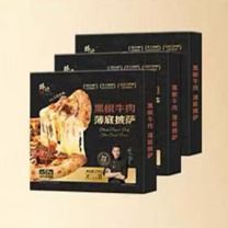 锋味派 黑椒芝士牛肉薄底披萨 230g*3盒 (新老包装交替发货)