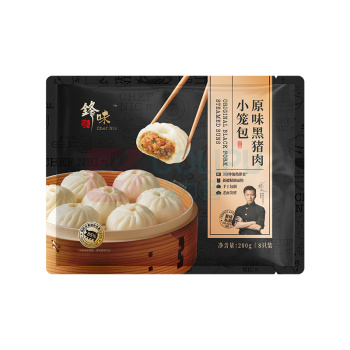 锋味派 黑猪肉小笼包 原味 200g*8袋
