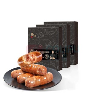 锋味派 黑猪肉烤肠 原味 400g*3盒