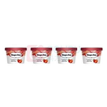 哈根达斯 Haagen-Daze 小杯冰淇淋 75ml/杯(草莓味2杯装*2组)