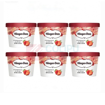 哈根达斯 Haagen-Daze 小杯冰淇淋 75ml/杯(草莓味2杯装*3组)