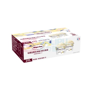 哈根达斯 Haagen-Daze 小杯冰淇淋 75ml/杯(香草味2杯装*3组)