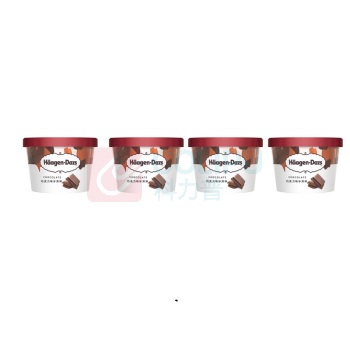 哈根达斯 Haagen-Daze 小杯冰淇淋 75ml/杯(巧克力味2杯装*2组)