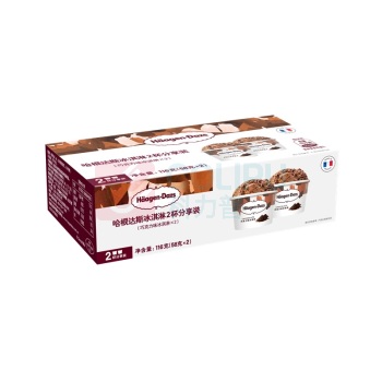 哈根达斯 Haagen-Daze 小杯冰淇淋 75ml/杯(巧克力味2杯装*2组)