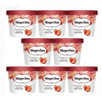 哈根达斯 Haagen-Daze 小杯冰淇淋 75ml/杯(草莓味2杯装*4组)