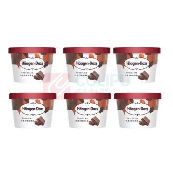 哈根达斯 Haagen-Daze 小杯冰淇淋 75ml/杯(巧克力味2杯装*3组)