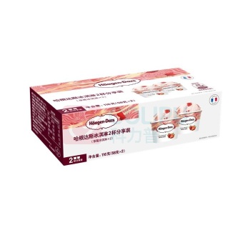 哈根达斯 Haagen-Daze 小杯冰淇淋 75ml/杯(草莓味2杯装*5组)