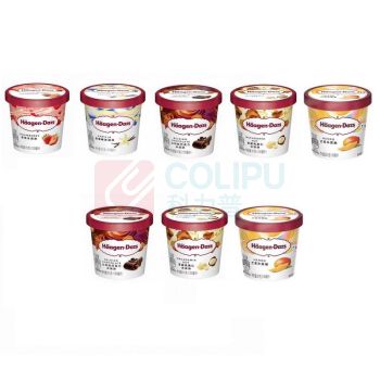 哈根达斯 Haagen-Daze 100ml小杯装冰淇淋 8杯/组 (比利时巧克力、夏威夷果仁、香草味、草莓味、芒果味) (下单备注口味,默认随机)