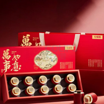 杞里香 西洋参铁皮石斛双拼礼盒-万事如意红 115g