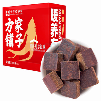 方家铺子 阿胶红参红糖块 300g