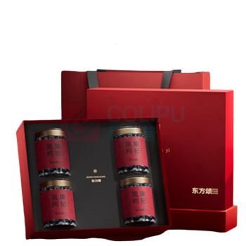 杞里香 (4罐)礼盒装去柄大果黑枸杞-和合如意 240g