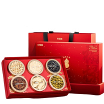 杞里香 福禄见喜金罐装六拼礼盒 350g 西洋参片50g+铁皮石斛60g+红参片40g+黑枸杞80g+当归片40g+黄芪片80g