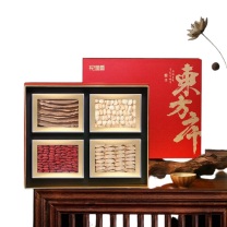 杞里香 四拼礼盒A 东方序 灵芝片*(40g)+西洋参*(80g)+头茬枸杞*(180g)+黄芪*(120g) 新老包装随机发货