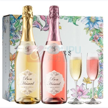 CERES 莫斯卡托甜起泡葡萄酒双支礼盒装 (甜白+甜红) 750ml*2 送香槟杯