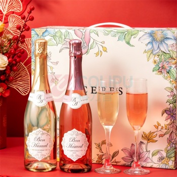 CERES 莫斯卡托甜起泡葡萄酒双支礼盒装 (甜白+甜红) 750ml*2 送香槟杯