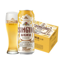 青岛啤酒 TSINGTAO 白啤 桂花味 9°P 500ml/罐 12罐/箱