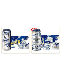 乌苏啤酒 天山清爽白啤精酿阿克苏小麦 500ml*12罐