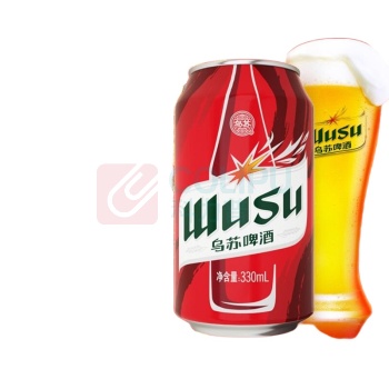 乌苏啤酒 大红乌苏烈性啤酒 330ml*24罐