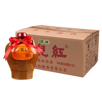 女兒红 陶坛三年 半干型 绍兴黄酒 1.5L*6坛