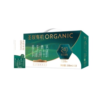 圣牧 有机纯牛奶名醇高钙 200ml/盒 10盒/箱