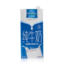 欧德堡 全脂高钙纯牛奶 1L*12瓶 新老包装随机发货