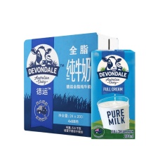 德运 全脂纯牛奶 200ml 24盒/箱装
