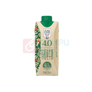 天友 百特4.0g有机纯牛奶 250ml*12盒