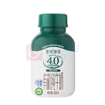 圣牧 PET有机纯牛奶 4.0g蛋白 200ml/瓶 10瓶/箱