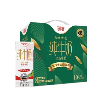 德亚 WEIDENDORF (黄金奶源带)全脂纯牛奶礼盒 200ml*10