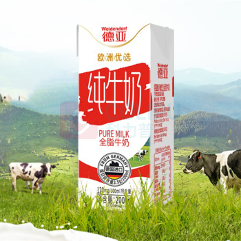 德亚 WEIDENDORF (黄金奶源带)全脂纯牛奶礼盒 200ml*10