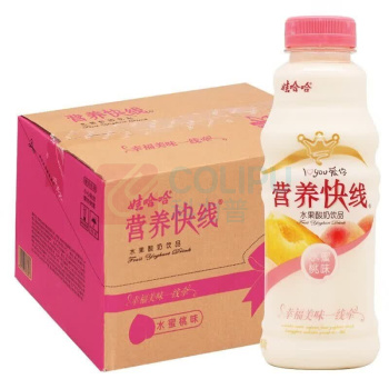娃哈哈 Wahaha 营养快线 桃味 500g/瓶 15瓶/箱