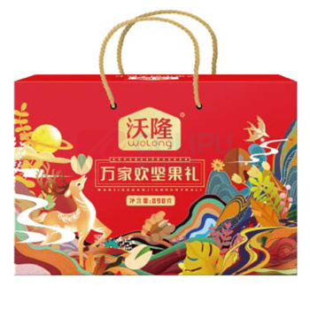 沃隆 WoLong 万家欢坚果礼盒 890g