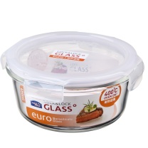 乐扣乐扣 LOCK&LOCK 圆形玻璃保鲜盒 LLG861 950ml