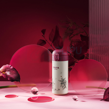 COSTA 弹跳保温杯 CO-S350-B 350ml (Costa红+白)