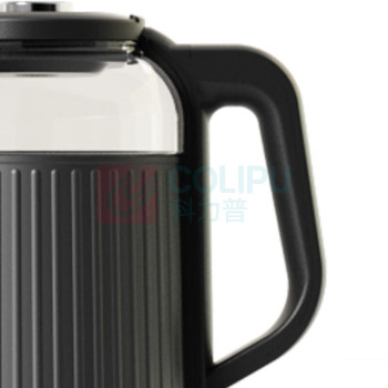 膳魔师 THERMOS 电热水壶 1600W EHA-1337A 1.8L (曜石黑) 205*160*240mm 高硼硅玻璃+PP+不锈钢+钛底盘