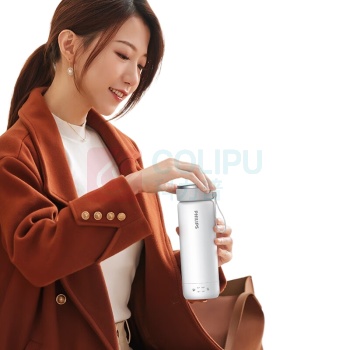 飞利浦 PHILIPS 便携烧水杯 AWP2779 350ml (晨雾白)