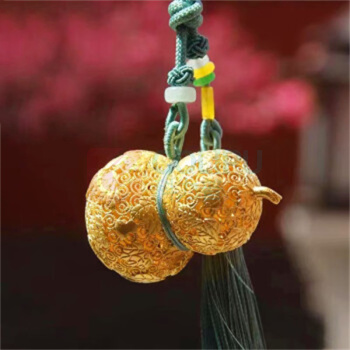 朱炳仁 福禄欢喜花丝小葫芦 车挂